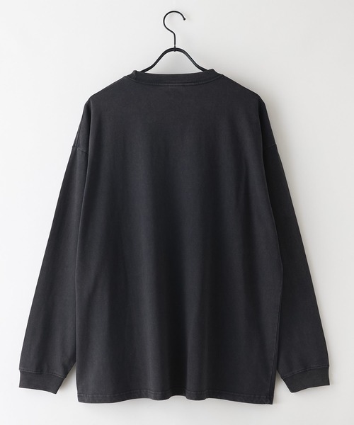 SAVIER(サビアー)の「【SAVIER/サビアー】オーバーサイズ ポケット付クルーネックロンT ワンポイント刺繍 ブランドロゴ(Tシャツ/カットソー・メンズ・ホワイト/ブラック・MEDIUM/LARGE)」の8枚目の写真