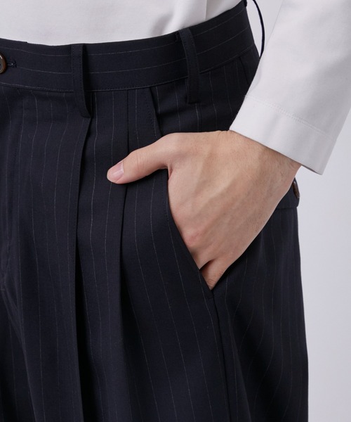 パンツ 25SS Khoki Pinstripe-pattern pants 2 KHOKI(コッキ) 2025SS Pinstripe-pattern pants ピンストライプ