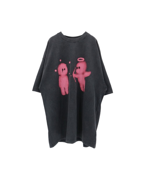 tinkerend(ティンカーエンド)の「【ユニセックス】Angel Graphic Short Sleeve T-shirt / エンジェルグラフィック半袖Tシャツ(Tシャツ/カットソー・レディース・ブラック・L/M/S)」の15枚目の写真