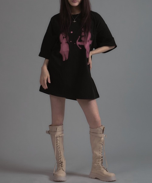 tinkerend(ティンカーエンド)の「【ユニセックス】Angel Graphic Short Sleeve T-shirt / エンジェルグラフィック半袖Tシャツ(Tシャツ/カットソー・レディース・ブラック・L/M/S)」の9枚目の写真