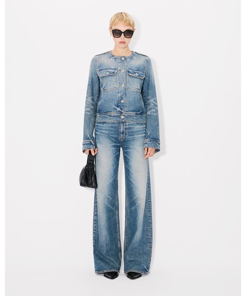KENZO LADIES/MEN BIG SIZE ネイビー デニムジャケット 2025年最新】Kenzo レディース Gジャン・デニムジャケット