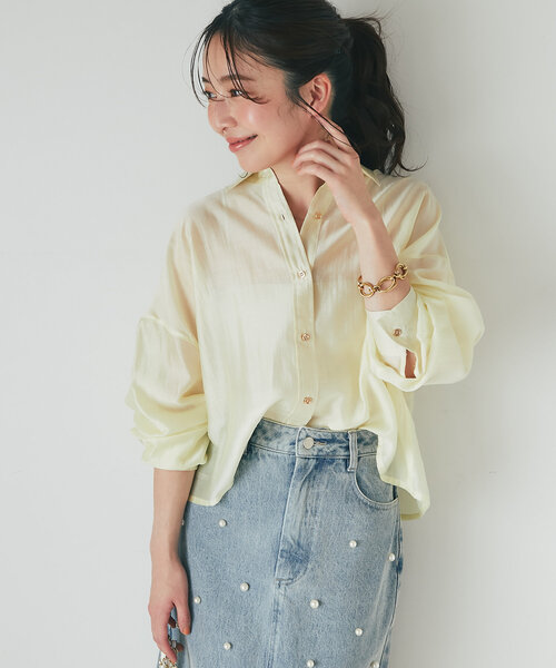 名品・新色登場！】シアークロップドシャツ | La boutique