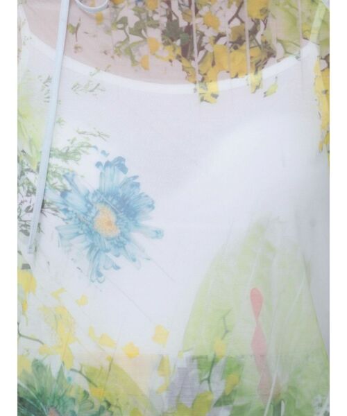 tシャツ 「DELIGENCE PARLOURコラボ」アートフラワープリントシアートップス レディース LAGUNAMOON tシャツ 「DELIGENCE PARLOURコラボ」アートフラワー