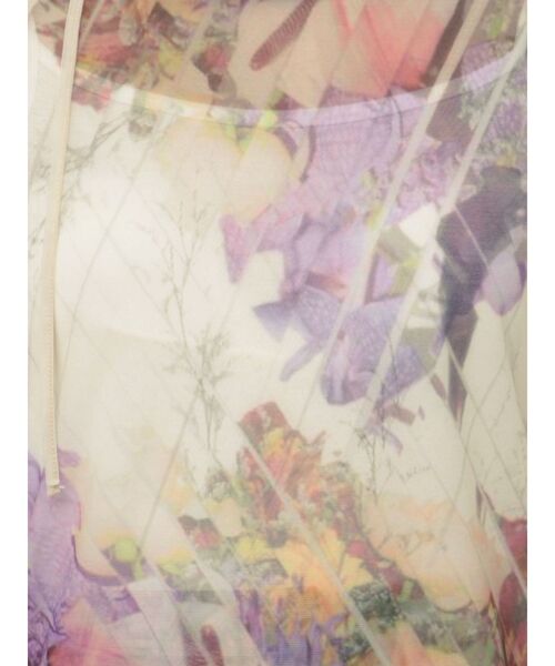 LAGUNAMOON(ラグナムーン)の「【DELIGENCE PARLOURコラボ】アートフラワープリントシアートップス(Tシャツ/カットソー・レディース・ベージュ/ライトグレー・FREE)」の16枚目の写真