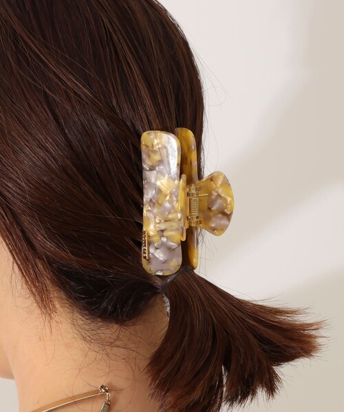 NOLLEY’S(ノーリーズ)の「ヘアクリップ(バレッタ/ヘアクリップ・レディース・ホワイト/イエロー系その他3/ブラウン・FREE)」の3枚目の写真