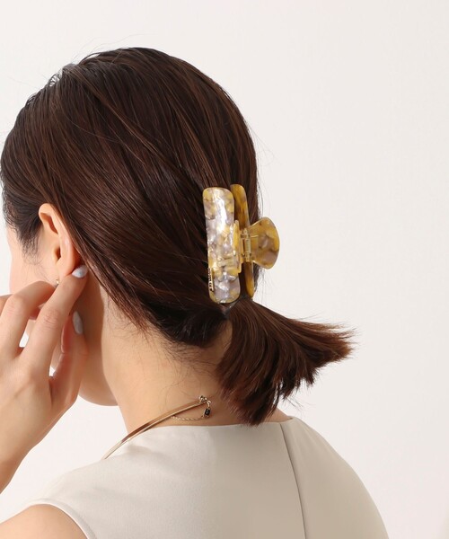 NOLLEY’S(ノーリーズ)の「ヘアクリップ(バレッタ/ヘアクリップ・レディース・ホワイト/イエロー系その他3/ブラウン・FREE)」の6枚目の写真