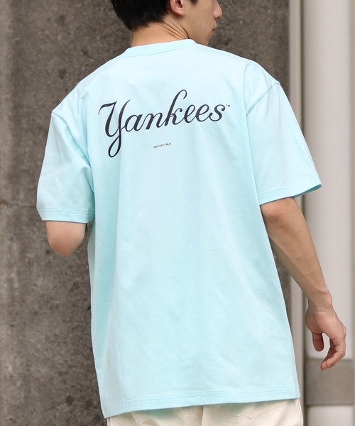 NEW ERA(ニューエラ)の「NEW ERA/ニューエラ 半袖Tシャツ バックプリント 14410091/14410092/14410093(Tシャツ/カットソー・メンズ・ネイビー/ライトブルー/ホワイト・XXL/M/L/XL)」の2枚目の写真