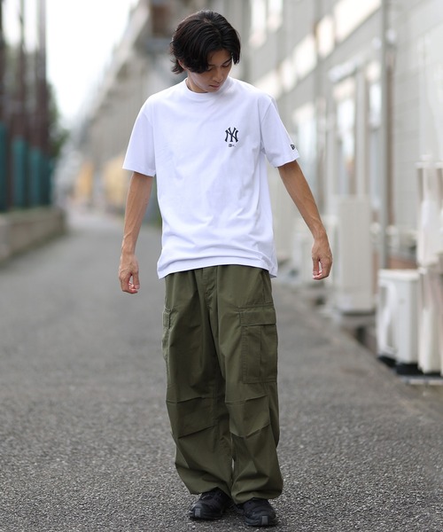 NEW ERA(ニューエラ)の「NEW ERA/ニューエラ 半袖Tシャツ バックプリント 14410091/14410092/14410093(Tシャツ/カットソー・メンズ・ネイビー/ライトブルー/ホワイト・XXL/M/L/XL)」の8枚目の写真