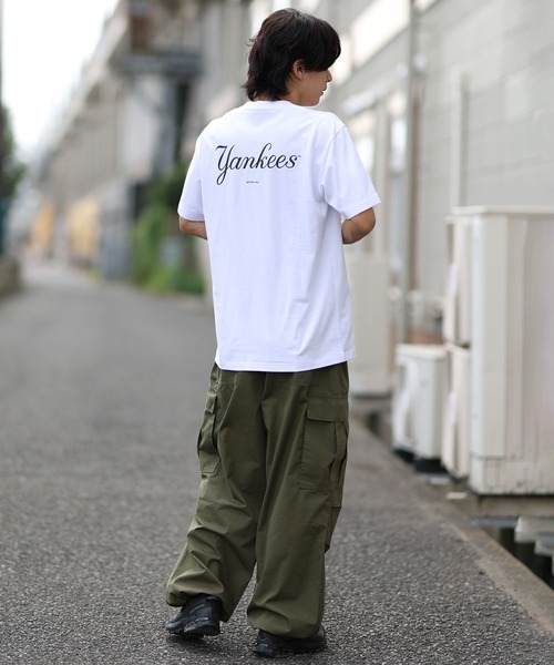 NEW ERA(ニューエラ)の「NEW ERA/ニューエラ 半袖Tシャツ バックプリント 14410091/14410092/14410093(Tシャツ/カットソー・メンズ・ネイビー/ライトブルー/ホワイト・XXL/M/L/XL)」の9枚目の写真