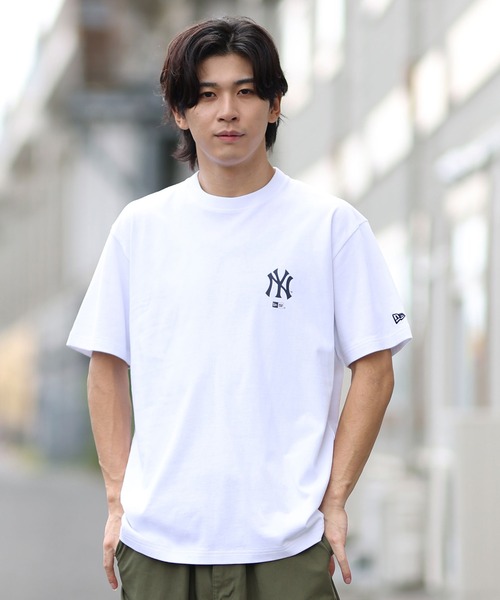NEW ERA(ニューエラ)の「NEW ERA/ニューエラ 半袖Tシャツ バックプリント 14410091/14410092/14410093(Tシャツ/カットソー・メンズ・ネイビー/ライトブルー/ホワイト・XXL/M/L/XL)」の4枚目の写真