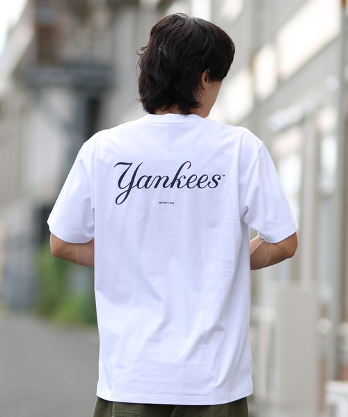 NEW ERA(ニューエラ)の「NEW ERA/ニューエラ 半袖Tシャツ バックプリント 14410091/14410092/14410093(Tシャツ/カットソー・メンズ・ネイビー/ライトブルー/ホワイト・XXL/M/L/XL)」の6枚目の写真