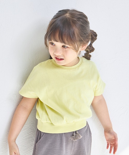 pairmanon（ペアマノン）の「【綿100%】ドルマン コンパクト Tシャツ（Tシャツ/カットソー・キッズ・ブラック/グリーン系その他/ライトベージュ・150/90/100/110/120/130/140）」の3枚目の写真