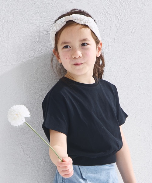 pairmanon（ペアマノン）の「【綿100%】ドルマン コンパクト Tシャツ（Tシャツ/カットソー・キッズ・ブラック/グリーン系その他/ライトベージュ・150/90/100/110/120/130/140）」の7枚目の写真