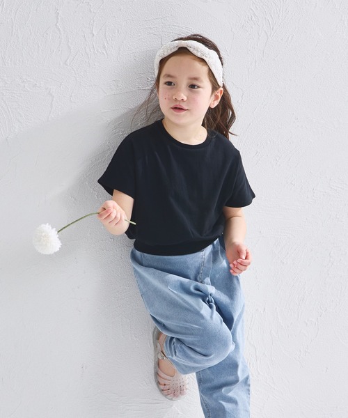 pairmanon（ペアマノン）の「【綿100%】ドルマン コンパクト Tシャツ（Tシャツ/カットソー・キッズ・ブラック/グリーン系その他/ライトベージュ・150/90/100/110/120/130/140）」の8枚目の写真