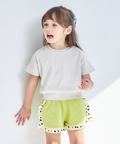 pairmanon（ペアマノン）の「【綿100%】ドルマン コンパクト Tシャツ（Tシャツ/カットソー・キッズ・ブラック/グリーン系その他/ライトベージュ・150/90/100/110/120/130/140）」の9枚目の写真