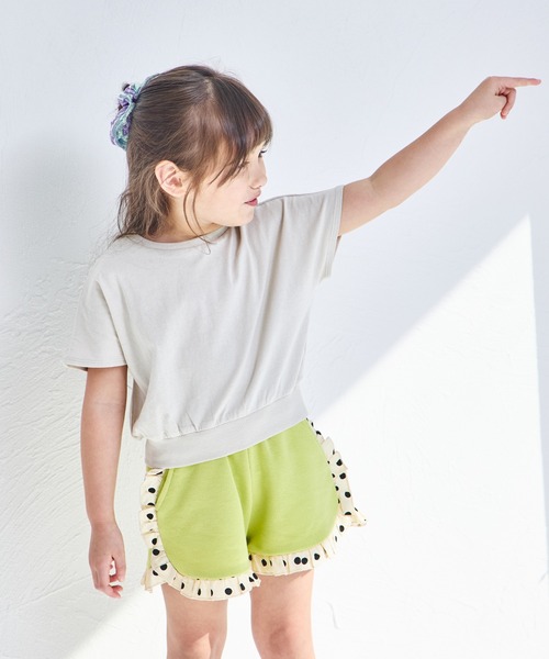 pairmanon（ペアマノン）の「【綿100%】ドルマン コンパクト Tシャツ（Tシャツ/カットソー・キッズ・ブラック/グリーン系その他/ライトベージュ・150/90/100/110/120/130/140）」の11枚目の写真