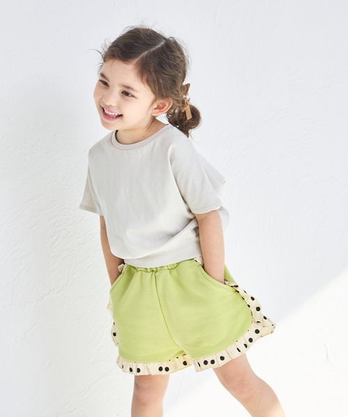 pairmanon（ペアマノン）の「【綿100%】ドルマン コンパクト Tシャツ（Tシャツ/カットソー・キッズ・ブラック/グリーン系その他/ライトベージュ・150/90/100/110/120/130/140）」の13枚目の写真