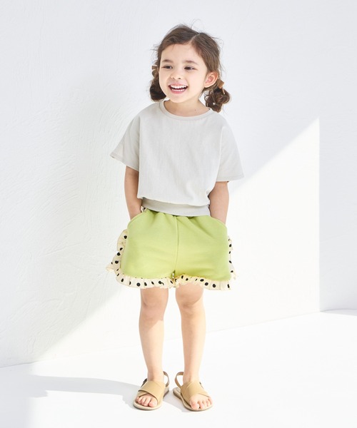 pairmanon（ペアマノン）の「【綿100%】ドルマン コンパクト Tシャツ（Tシャツ/カットソー・キッズ・ブラック/グリーン系その他/ライトベージュ・150/90/100/110/120/130/140）」の14枚目の写真