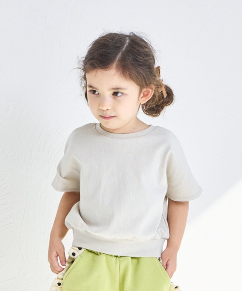 pairmanon（ペアマノン）の「【綿100%】ドルマン コンパクト Tシャツ（Tシャツ/カットソー・キッズ・ブラック/グリーン系その他/ライトベージュ・150/90/100/110/120/130/140）」の15枚目の写真