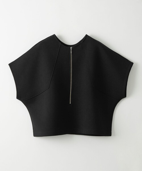 EMMEL REFINES(エメルリファインズ)の「<EMMEL REFINES>EM ダンボール 2WAY ジップ プルオーバー(Tシャツ/カットソー・レディース・オフホワイト/ブラック・FREE)」の1枚目の写真