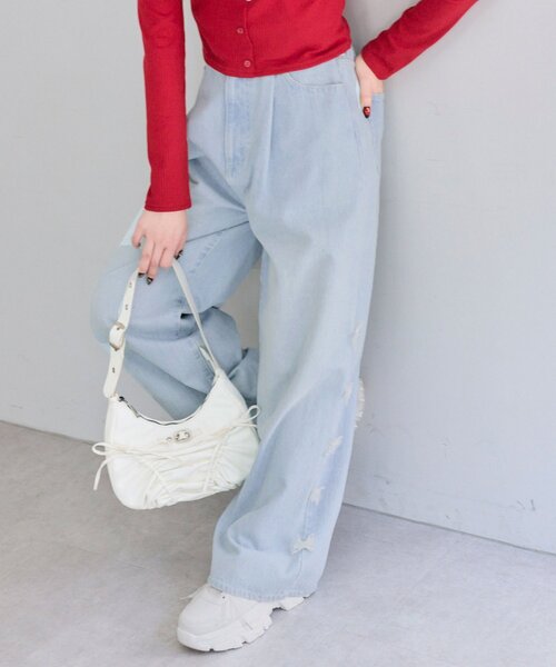 OLIVE des OLIVE(オリーブデオリーブ)の「メニ―リボンデニムパンツ(その他パンツ・レディース・サックスブルー・MEDIUM/SMALL)」の15枚目の写真