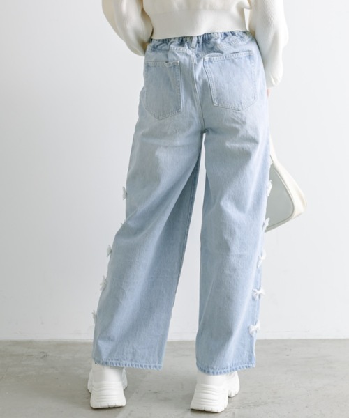 OLIVE des OLIVE(オリーブデオリーブ)の「メニ―リボンデニムパンツ(その他パンツ・レディース・サックスブルー・MEDIUM/SMALL)」の9枚目の写真
