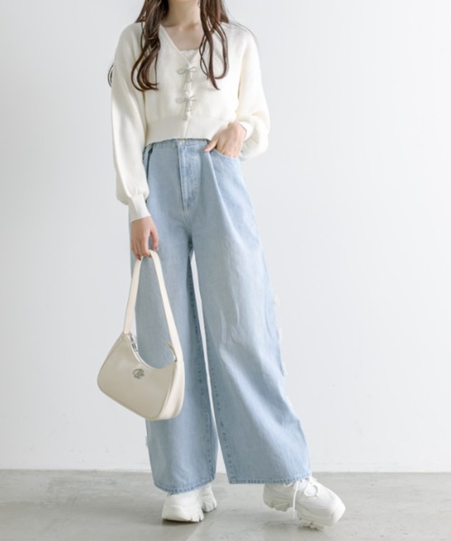 OLIVE des OLIVE(オリーブデオリーブ)の「メニ―リボンデニムパンツ(その他パンツ・レディース・サックスブルー・MEDIUM/SMALL)」の10枚目の写真