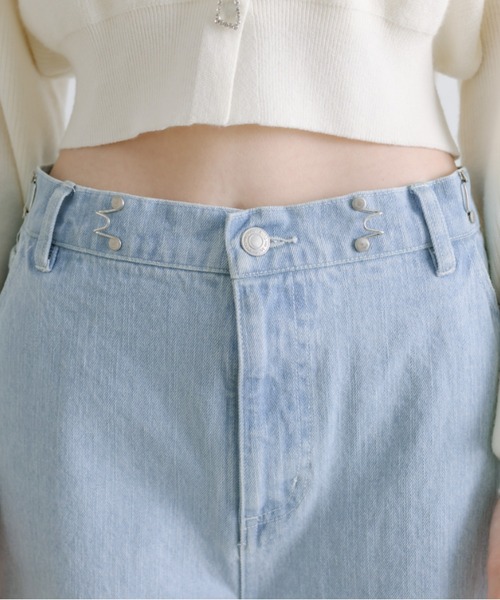 OLIVE des OLIVE(オリーブデオリーブ)の「メニ―リボンデニムパンツ(その他パンツ・レディース・サックスブルー・MEDIUM/SMALL)」の3枚目の写真