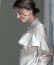 OPAQUE.CLIP | シアーフリルブラウス【洗濯機洗い可】(シャツ/ブラウス)