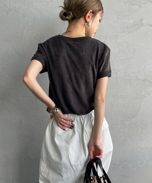 MILLER（ミラー）の「[MILLER/ミラー] パネルリブ パイルカットソー（Tシャツ/カットソー・レディース・ラベンダー/アイボリー/チャコールグレー・F）」の18枚目の写真