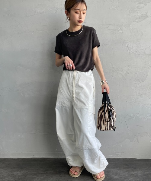 MILLER（ミラー）の「[MILLER/ミラー] パネルリブ パイルカットソー（Tシャツ/カットソー・レディース・ラベンダー/アイボリー/チャコールグレー・F）」の5枚目の写真