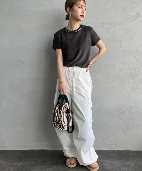 MILLER（ミラー）の「[MILLER/ミラー] パネルリブ パイルカットソー（Tシャツ/カットソー・レディース・ラベンダー/アイボリー/チャコールグレー・F）」の19枚目の写真