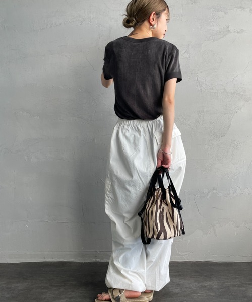 MILLER（ミラー）の「[MILLER/ミラー] パネルリブ パイルカットソー（Tシャツ/カットソー・レディース・ラベンダー/アイボリー/チャコールグレー・F）」の20枚目の写真