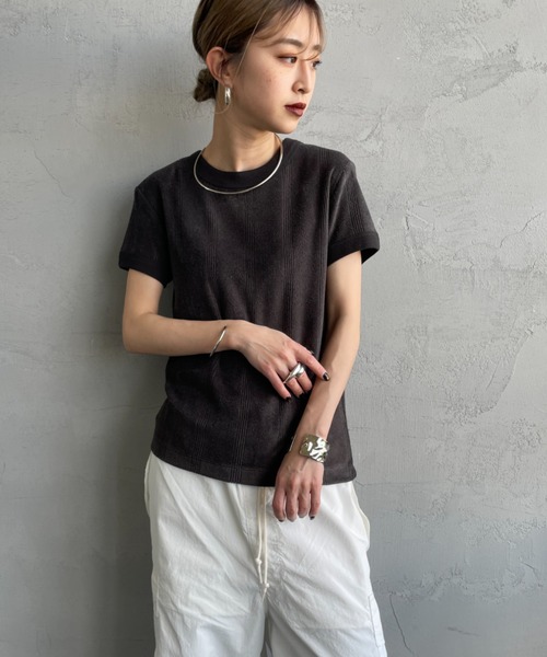 MILLER（ミラー）の「[MILLER/ミラー] パネルリブ パイルカットソー（Tシャツ/カットソー・レディース・ラベンダー/アイボリー/チャコールグレー・F）」の21枚目の写真