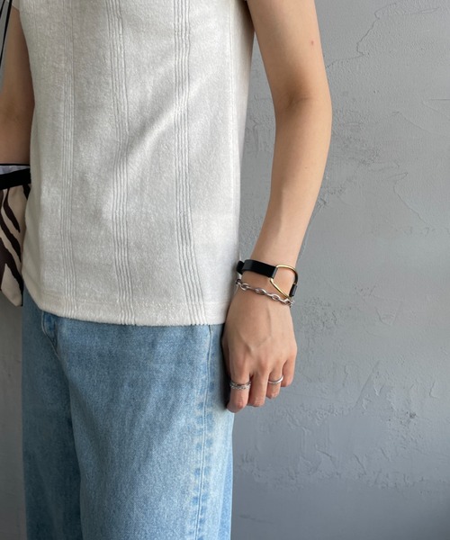 MILLER（ミラー）の「[MILLER/ミラー] パネルリブ パイルカットソー（Tシャツ/カットソー・レディース・ラベンダー/アイボリー/チャコールグレー・F）」の15枚目の写真