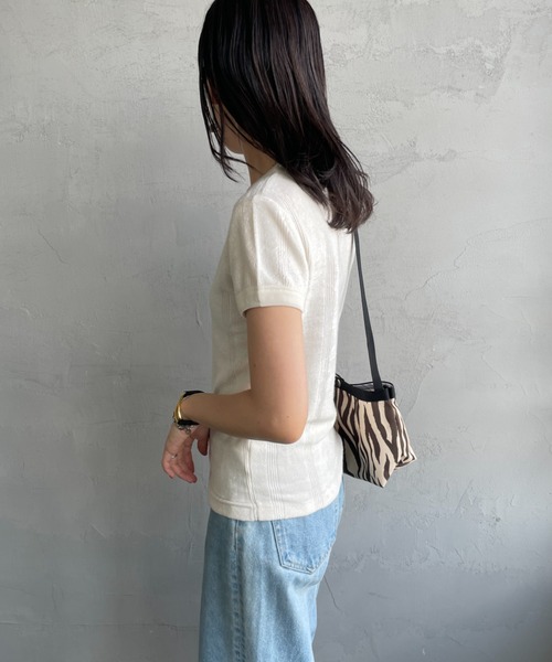 MILLER（ミラー）の「[MILLER/ミラー] パネルリブ パイルカットソー（Tシャツ/カットソー・レディース・ラベンダー/アイボリー/チャコールグレー・F）」の12枚目の写真