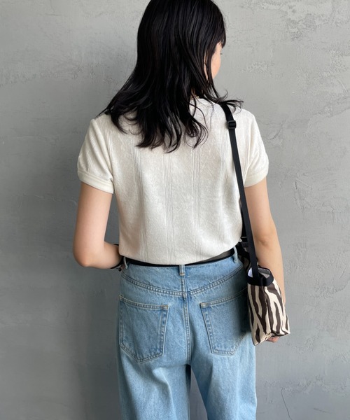 MILLER（ミラー）の「[MILLER/ミラー] パネルリブ パイルカットソー（Tシャツ/カットソー・レディース・ラベンダー/アイボリー/チャコールグレー・F）」の8枚目の写真