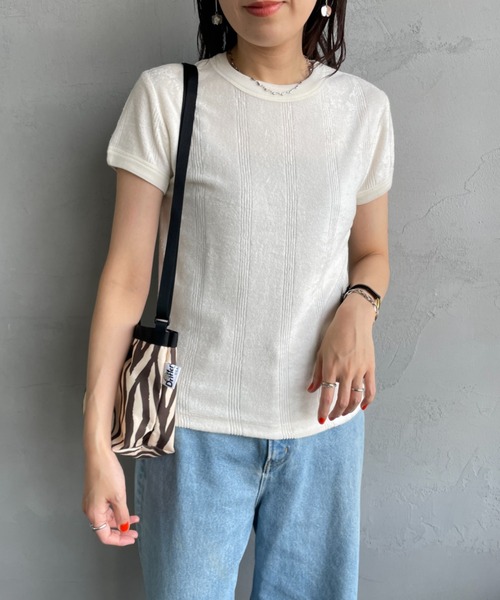 MILLER（ミラー）の「[MILLER/ミラー] パネルリブ パイルカットソー（Tシャツ/カットソー・レディース・ラベンダー/アイボリー/チャコールグレー・F）」の11枚目の写真