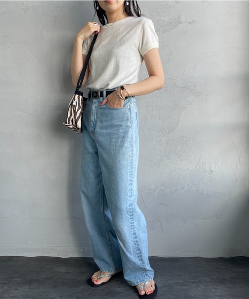 MILLER（ミラー）の「[MILLER/ミラー] パネルリブ パイルカットソー（Tシャツ/カットソー・レディース・ラベンダー/アイボリー/チャコールグレー・F）」の4枚目の写真