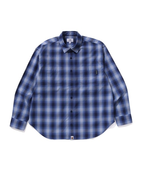A BATHING APE グラデーションチェック BDシャツ M A BATHING APE｜1ST CAMO APPLIQUE OXFORD BD SHIRT | Rakuten
