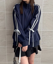 サイドラインリボントラックジャケット［大人カジュアル リボン］