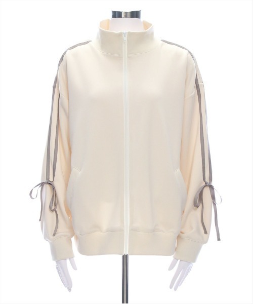 clear（クリア）の「サイドラインリボントラックジャケット［大人カジュアル リボン］（その他アウター・レディース・アイボリー/ネイビー・F）」の21枚目の写真