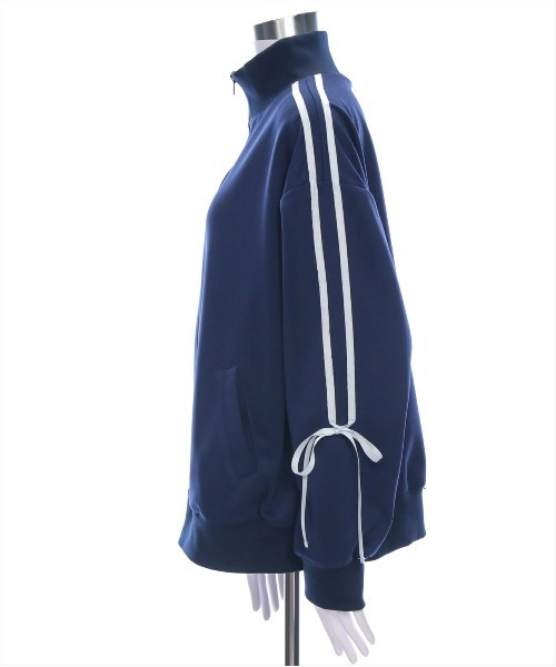 clear（クリア）の「サイドラインリボントラックジャケット［大人カジュアル リボン］（その他アウター・レディース・アイボリー/ネイビー・F）」の10枚目の写真