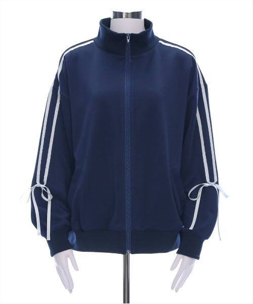 clear（クリア）の「サイドラインリボントラックジャケット［大人カジュアル リボン］（その他アウター・レディース・アイボリー/ネイビー・F）」の20枚目の写真