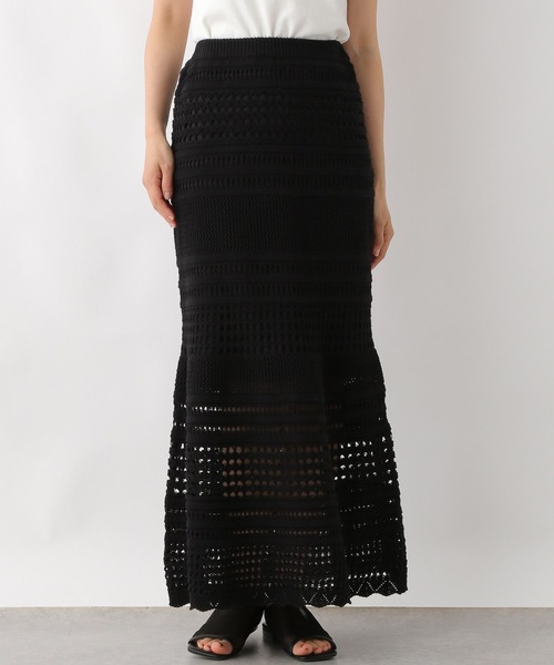 LEPSIM(レプシィム)の「7ゲージパッチワークメッシュスカート 308323(スカート・レディース・ブラック系その他/ブラック/キナリ・FREE)」の20枚目の写真