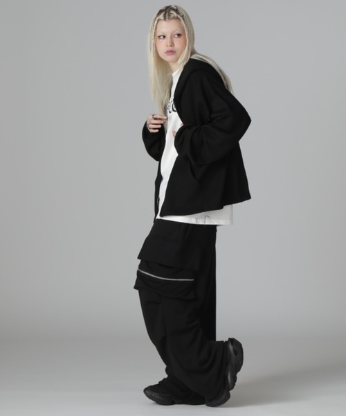 DANKE SCHON（ダンケシェーン）の「【WEB＆DEPOT限定】DankeSchon/ダンケシェーン/SWEAT WPOCKET CARGO（その他パンツ・レディース・ブラック/グレー・M/L/S/XL）」の6枚目の写真