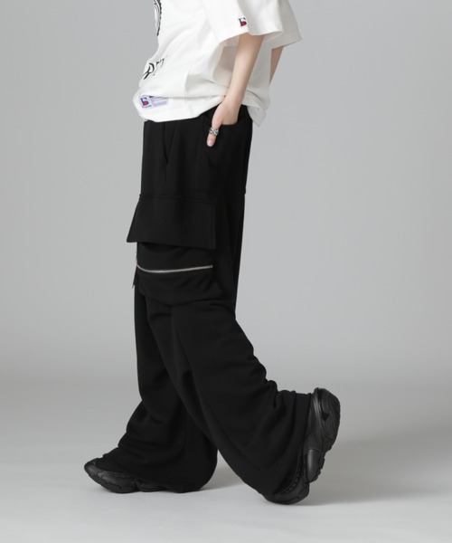 DANKE SCHON（ダンケシェーン）の「【WEB＆DEPOT限定】DankeSchon/ダンケシェーン/SWEAT WPOCKET CARGO（その他パンツ・レディース・ブラック/グレー・M/L/S/XL）」の4枚目の写真