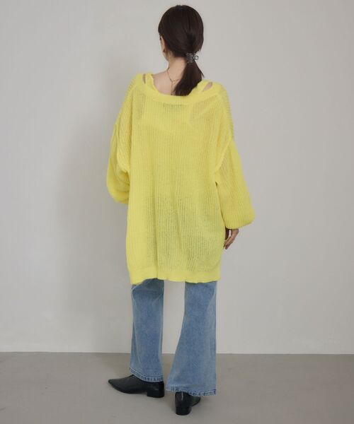 kivi(キヴィ)の「V neck PO & tank top(ニット/セーター・レディース・ブラック/オフホワイト/オレンジ/イエロー・FREE)」の7枚目の写真
