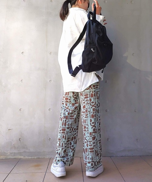 Q（キュー）の「プリントサイドラインパンツ（その他パンツ・レディース・ブラウン系/ブラック系・MEDIUM）」の15枚目の写真