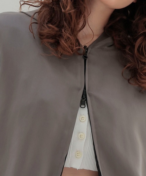 DRESSLAVE(ドレスレイブ)の「fibril cupra revesible zip blouson(フィブリルキュプラリバーシブルジップブルゾン)(ブルゾン・レディース・グレー/ブラック・38)」の7枚目の写真